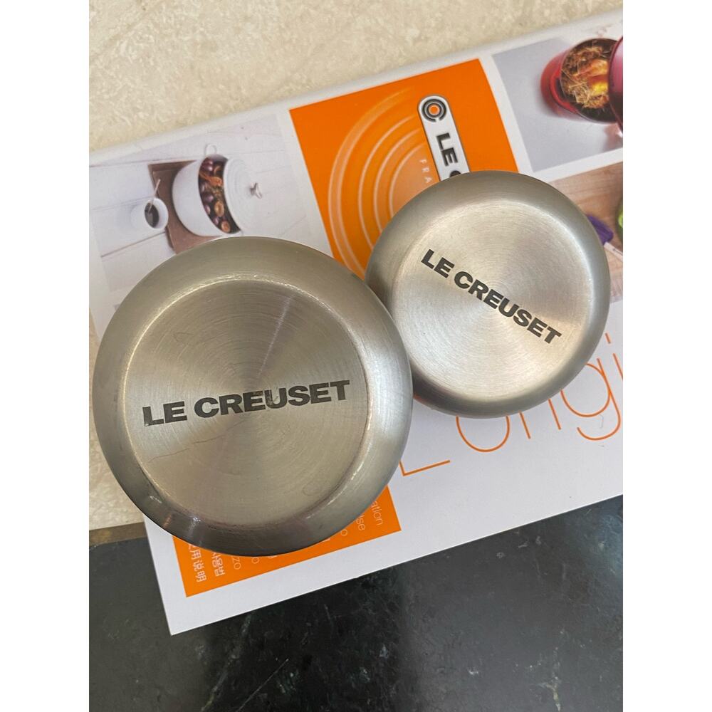 Le Creuset Signature Stainless Steel Knobs in Size Medium and Large